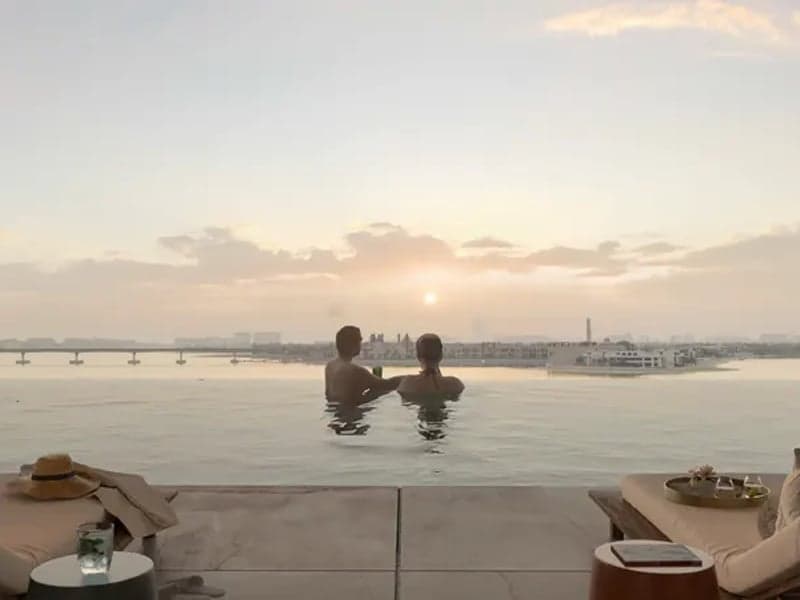 A luxury apartment in Serenia Living with a stunning view of Palm Jumeirah and the Dubai skyline, illustrating a successful property handover.