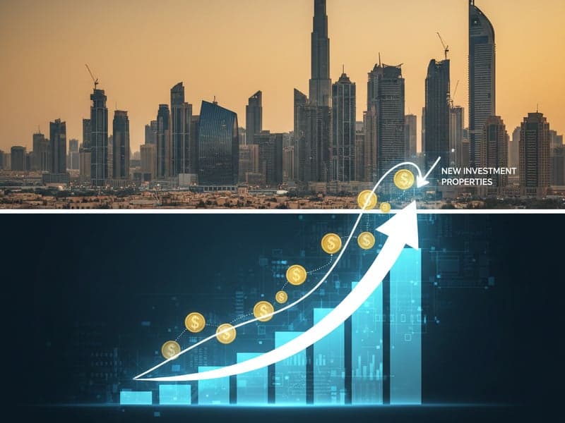 A modern Dubai skyline representing UAE property investment and equity release growth.